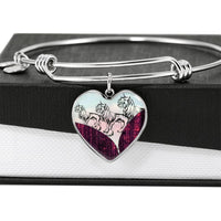 Chinese Crested Dog Art Print Heart Pendant Bangle-Free Shipping - Deruj.com