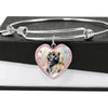 Leonberger Dog Art Print Heart Pendant Bangle-Free Shipping - Deruj.com