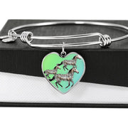 Quarter Horse Art Print Heart Pendant Bangle-Free Shipping - Deruj.com