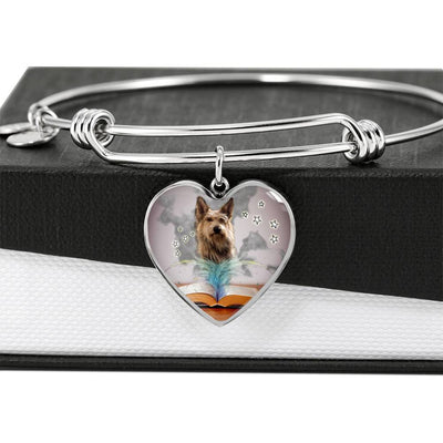 Berger Picard Print Luxury Heart Charm Bangle -Free Shipping - Deruj.com