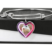 Campbell Dwarf Hamster  Art Print Heart Pendant Bangle-Free Shipping - Deruj.com