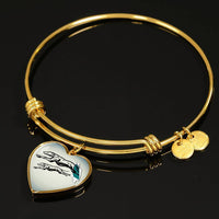 Greyhound Dog Art Print Heart Pendant Bangle-Free Shipping - Deruj.com