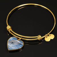 Cute Dolphin Print Heart Pendant Luxury Bangle-Free Shipping - Deruj.com