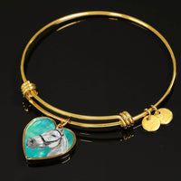 Andalusian Horse Watercolor Art Print Heart Pendant Bangle-Free Shipping - Deruj.com