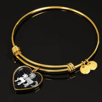 Cute Unicorn Print Heart Pendant Luxury Bangle-Free Shipping - Deruj.com
