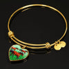 Arabian Horse Art Print Heart Pendant Bangle-Free Shipping - Deruj.com