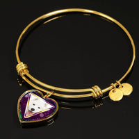 Samoyed Dog Print Heart Pendant Bangle-Free Shipping - Deruj.com