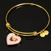 Labrador Retriever Print Heart Pendant Bangle-Free Shipping - Deruj.com