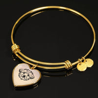 Maltese Dog Vector Art Print Heart Pendant Bangle-Free Shipping - Deruj.com