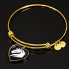 Friesian Horse Vector Art Print Heart Pendant Bangle-Free Shipping - Deruj.com