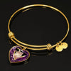 Javanese Cat Print Heart Pendant Bangle-Free Shipping - Deruj.com