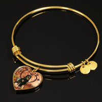 Cute Hovawart Dog Print Luxury Heart Charm Bangle-Free Shipping - Deruj.com