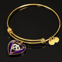 Cute Panda Art Print Heart Pendant Bangle-Free Shipping - Deruj.com