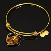Roaring Lion Art Print Heart Pendant Bangle-Free Shipping - Deruj.com