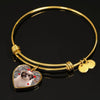 Cute Havanese Dog Print Luxury Heart Charm Bangle-Free Shipping - Deruj.com