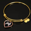 Pomeranian Dog Love Print Heart Pendant Bangle-Free Shipping - Deruj.com