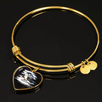 Tibetan Mastiff Dog Art Print Heart Pendant Bangle-Free Shipping - Deruj.com