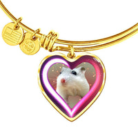 Campbell Dwarf Hamster  Art Print Heart Pendant Bangle-Free Shipping - Deruj.com