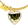 Cute Baby Elephant Print Heart Pendant Bangle-Free Shipping - Deruj.com