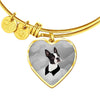 Boston Terrier Print Heart Pendant-Free Shipping - Deruj.com