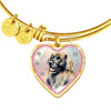 Leonberger Dog Art Print Heart Pendant Bangle-Free Shipping - Deruj.com