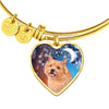 Norwich Terrier Print Luxury Heart Charm Bangle-Free Shipping - Deruj.com
