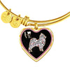Pomeranian Dog Love Print Heart Pendant Bangle-Free Shipping - Deruj.com