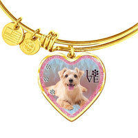 Norfolk Terrier Dog Heart Pendant Bangle-Free Shipping - Deruj.com