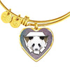 Amazing Panda Vector Art Print Heart Pendant Bangle-Free Shipping - Deruj.com