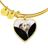 Dalmatian Dog Art Print Heart Pendant Bangle-Free Shipping - Deruj.com