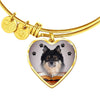 Finnish Lapphund Print Luxury Heart Charm Bangle-Free Shipping - Deruj.com
