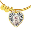 Havanese Dog Print Luxury Heart Charm Bangle-Free Shipping - Deruj.com