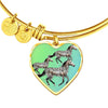 Quarter Horse Art Print Heart Pendant Bangle-Free Shipping - Deruj.com