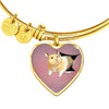 Lovely Hamster Print Heart Pendant Bangle-Free Shipping - Deruj.com