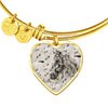 Appaloosa Horse Print Heart Pendant Luxury Bangle-Free Shipping - Deruj.com