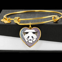 Amazing Panda Vector Art Print Heart Pendant Bangle-Free Shipping - Deruj.com