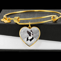 Boston Terrier Print Heart Pendant-Free Shipping - Deruj.com