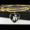 Cute Unicorn Print Heart Pendant Luxury Bangle-Free Shipping - Deruj.com