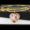 Pharaoh Hound Print Luxury Heart Charm Bangle-Free Shipping - Deruj.com