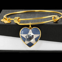 Great Pyrenees Print Luxury Heart Charm Bangle-Free Shipping - Deruj.com