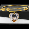 Finnish Lapphund Print Luxury Heart Charm Bangle-Free Shipping - Deruj.com