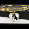 Shiba Inu Dog Print Heart Pendant Bangle-Free Shipping - Deruj.com