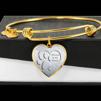 Paws Art Print Heart Pendant Luxury Bangle-Free Shipping - Deruj.com