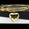 Cute Baby Elephant Print Heart Pendant Bangle-Free Shipping - Deruj.com