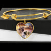 English Mastiff Print Luxury Heart Charm Bangle-Free Shipping - Deruj.com