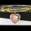 Lovely Hamster Print Heart Pendant Bangle-Free Shipping - Deruj.com