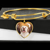 Clumber Spaniel Print Luxury Heart Charm Bangle-Free Shipping - Deruj.com