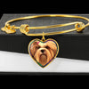 Lhasa Apso Print Heart Pendant Bangle-Free Shipping - Deruj.com