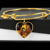 Roaring Lion Art Print Heart Pendant Bangle-Free Shipping - Deruj.com