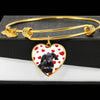 Dachshund Print Luxury Heart Charm Bangle-Free Shipping - Deruj.com